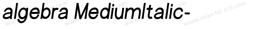 algebra MediumItalic字体转换